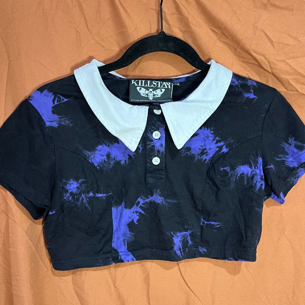 Killstar Dye Fast Collared Crop Top